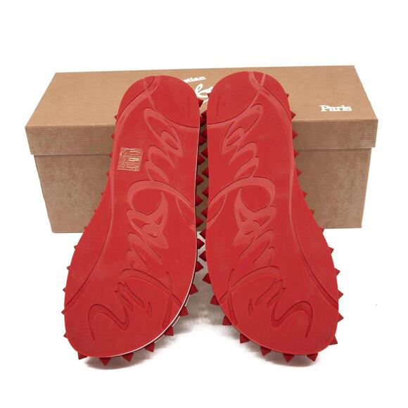 Christian Louboutin Loubi Stud Platform Flip Flop white red - Picture 8 of 10